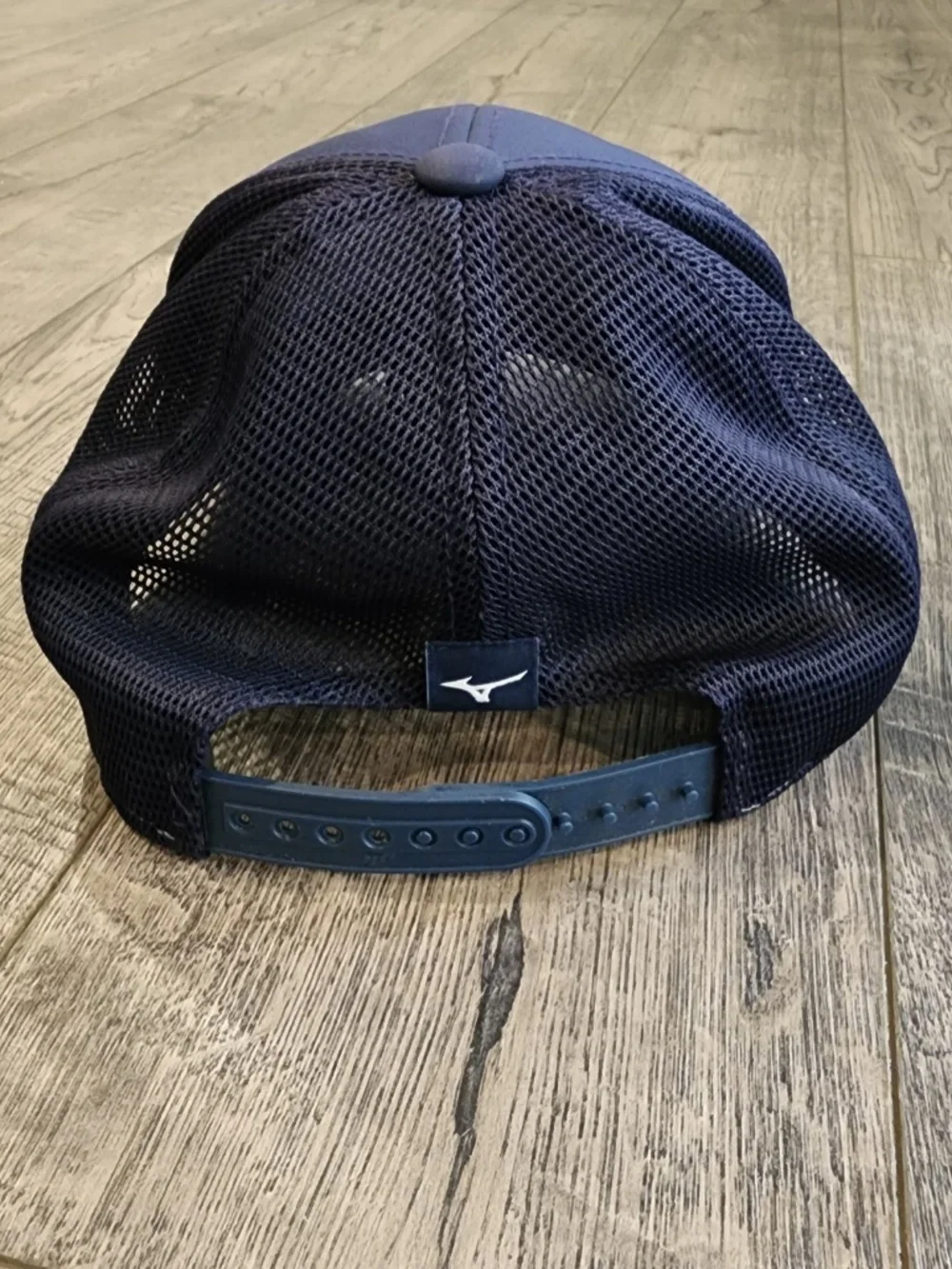 Mizuno Cross Clubs Hat FlexFit Tech 110 Cap Snapback Blue Poly Spandex Mash Golf